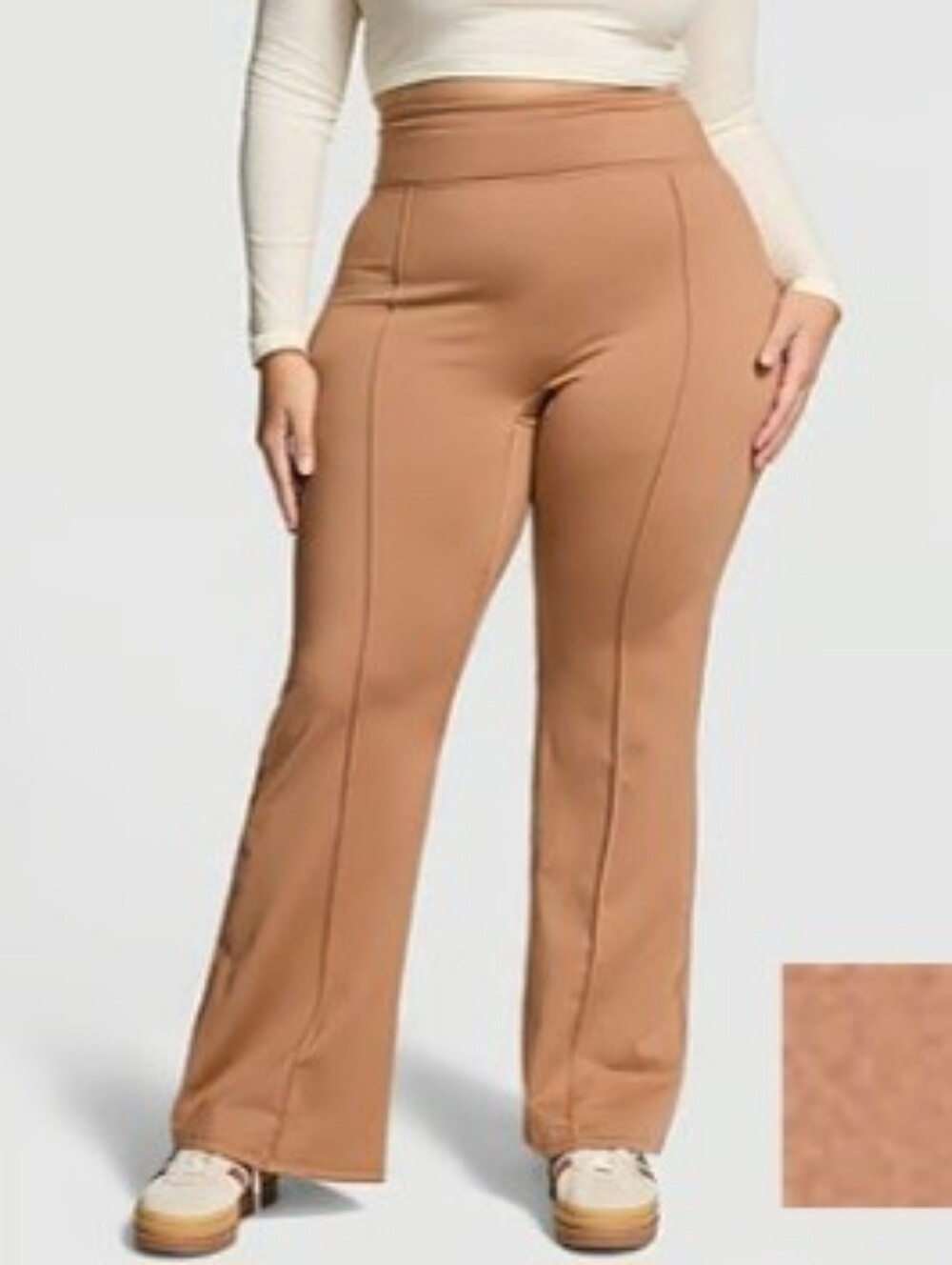 Pink Victoria's Secret Winter Flare Leggings Mid Rise 32"inseam